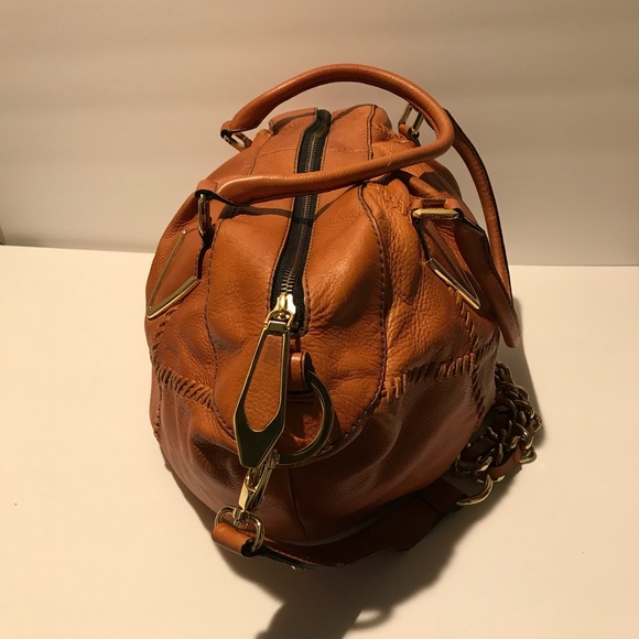 ORYANY BURNT ORANGE LEATHER SHOULDER BAG . - Picture 2 of 8